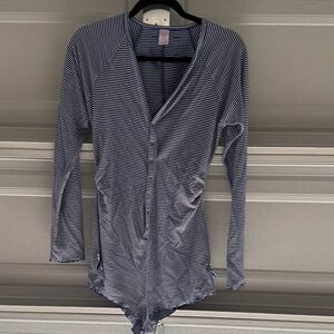 Savage X Fenty Navy Striped Women's Pajama Onesie